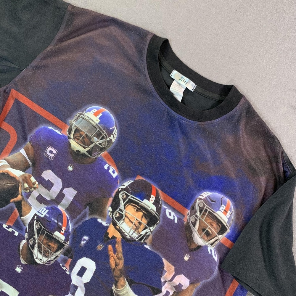 New York Giants‎ Shirt Mens XL Blue NFL Football King Graphic Tee Tiki Saquon